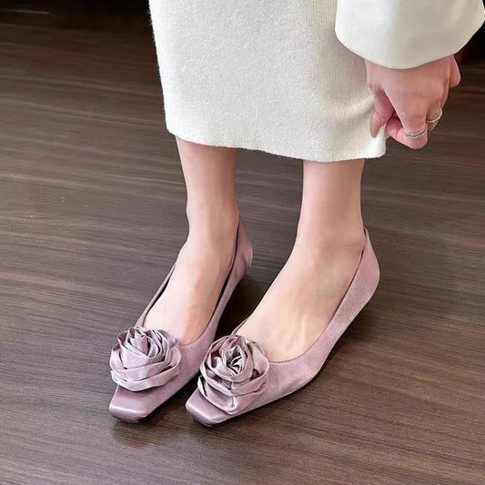 2024 Women's Causal Flat Shoes Slip On Elegant Soft Shoes Square Toe - LiveTrendsX
