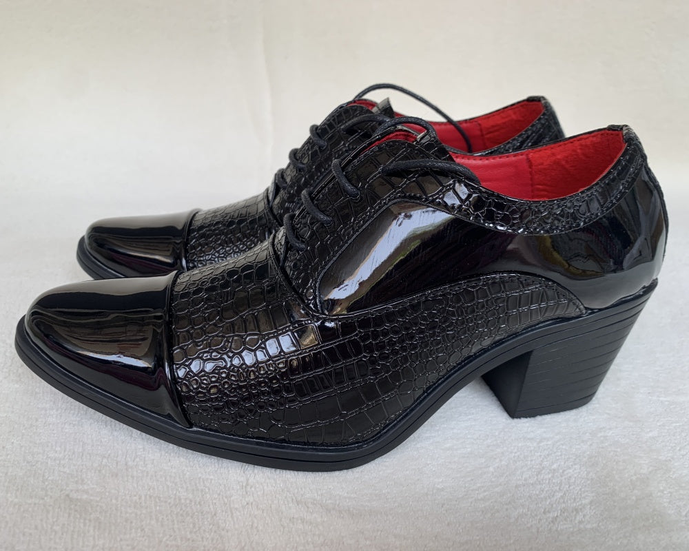 メンズ 厚底ハイヒール オックスフォードシューズ