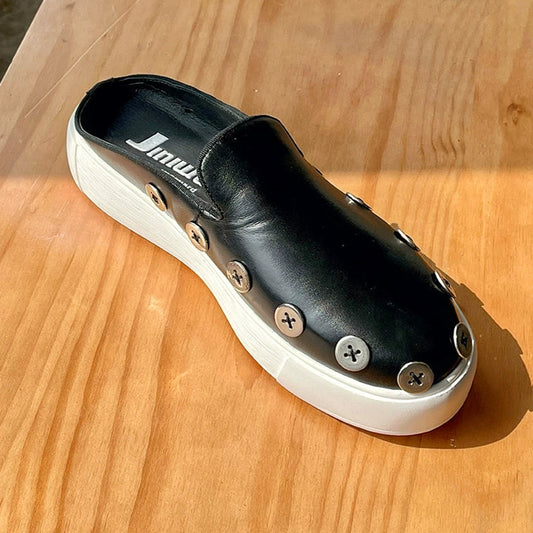 spring and summer new product Baotou drag button casual Muller shoes fashion semi-drag lazy shoes men