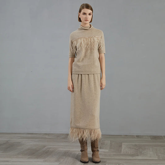 Women's Clothing 100% Cashmere turtle neck Pullover Knitted Sweater