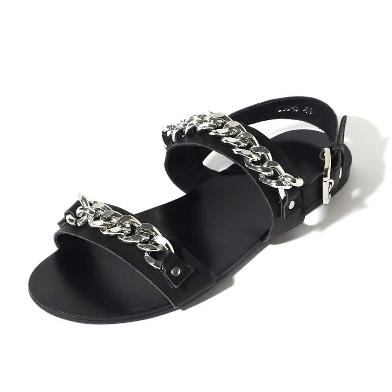 Men's Summer New Designer Chain Gladiator Sandals