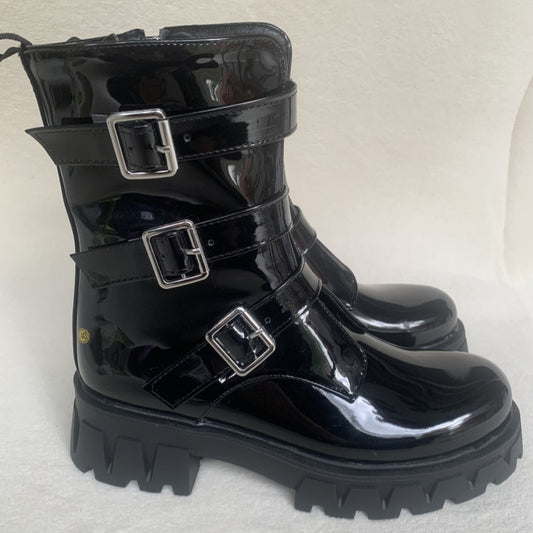 Winter Motorcycle Boots Women Natural Genuine Leather