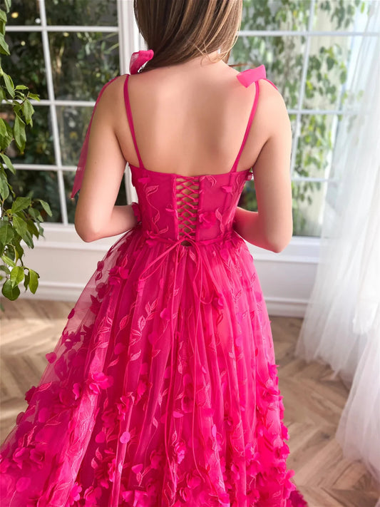Women’s 3D Floral Sweetheart A-Line Prom Dress