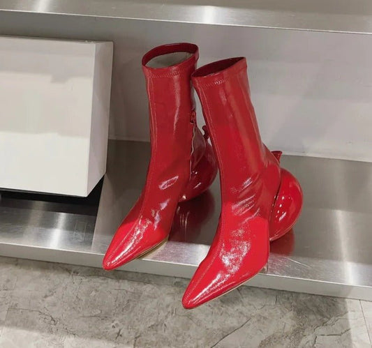 Elegant Zipper Ball Heel Ankle Boots - LiveTrendsX