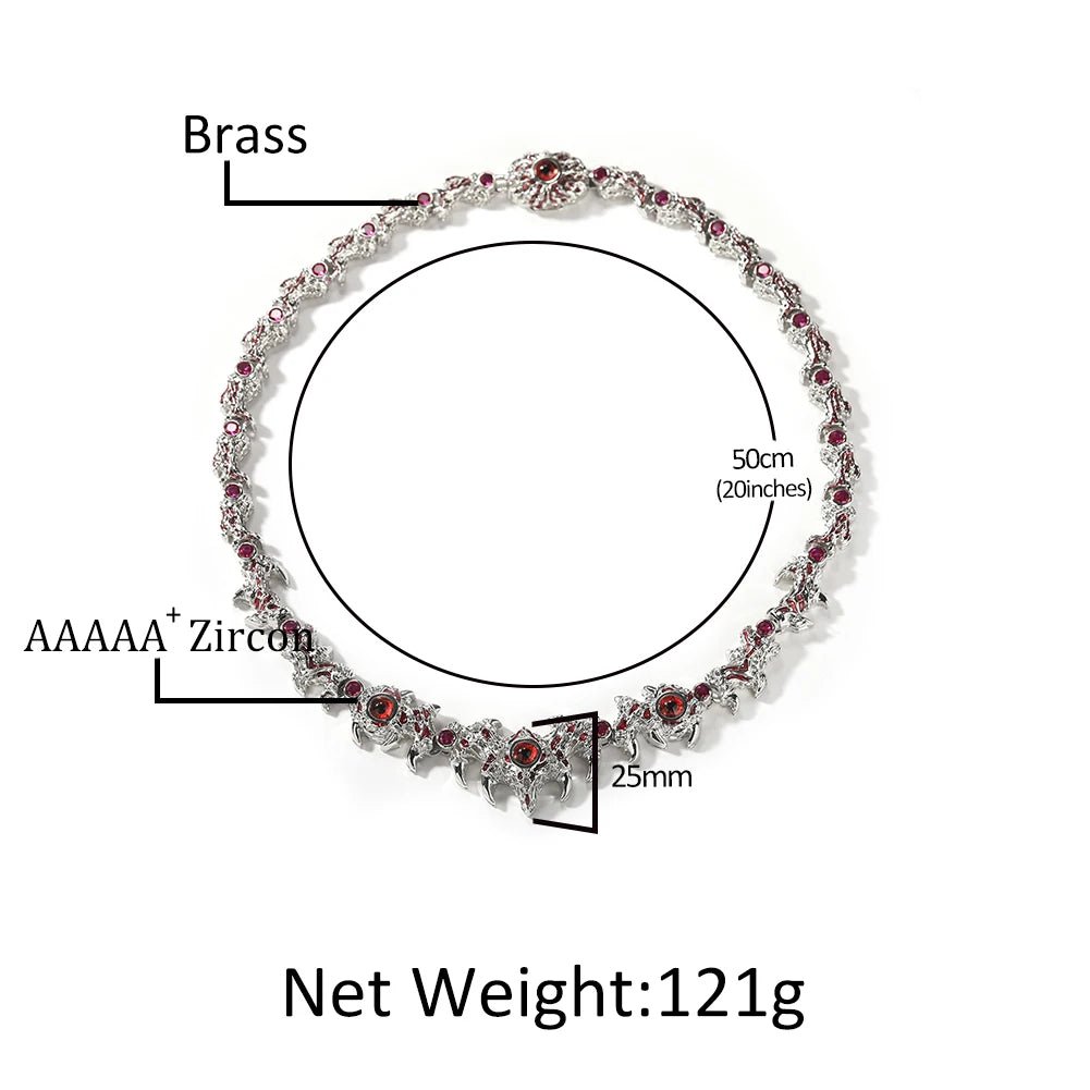 Gothic Ruby Victorian Choker Necklace - LiveTrendsX