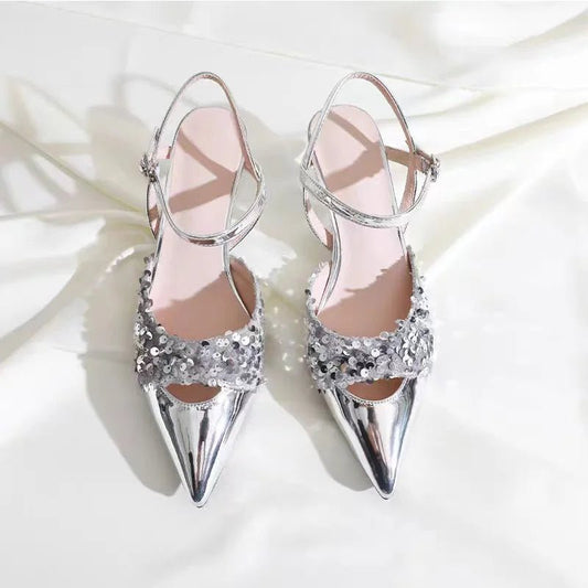 High Heels Women's Soft Sexy Thin High Heeled Party Empty Back Sandals - LiveTrendsX