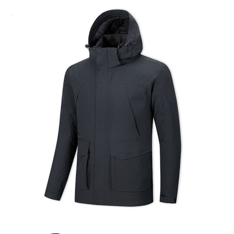 Premium 2-in-1 Outdoor Shell Jacket with 90% Duck Down Lining