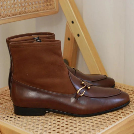Men's Leather Ankle Boots Classic British Style - LiveTrendsX