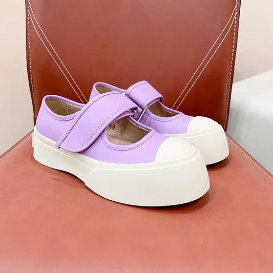 New Big Head Flat Shoes Women's Colorful Chunky Causal Shoes - LiveTrendsX