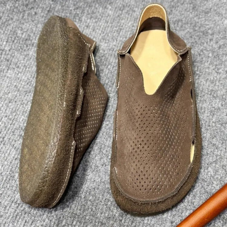 Summer Men Breathable Hollow Out Slip On Moccasin Driving Loafers - LiveTrendsX