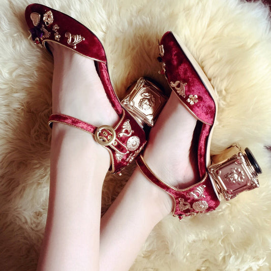 Velvet Elegance Mary Janes Women shoes - LiveTrendsX