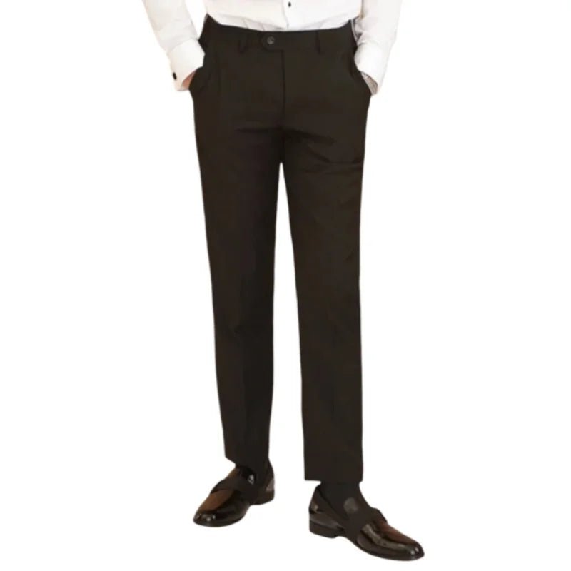 White Floral Tuxedo Slim Fit 3 - Piece Suit with Black Lapel - LiveTrendsX