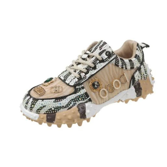 Women Diamond Setting Breathable Soft - Soled Anti - Slip Running Shoes - LiveTrendsX