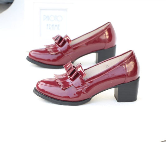 Women’s Black Loafers with Bow & Tassel - LiveTrendsX