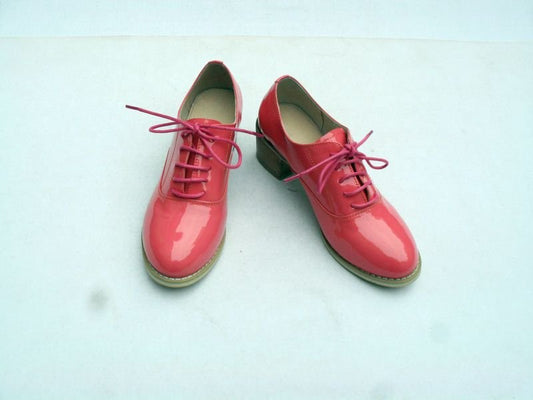 Women's Magenta Oxford Brogues - LiveTrendsX