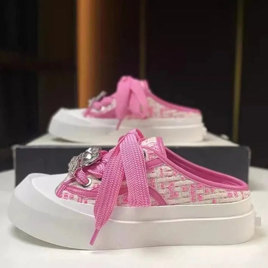 Women's Mixed Color Flat Platform Slides for Casual Wear - LiveTrendsX