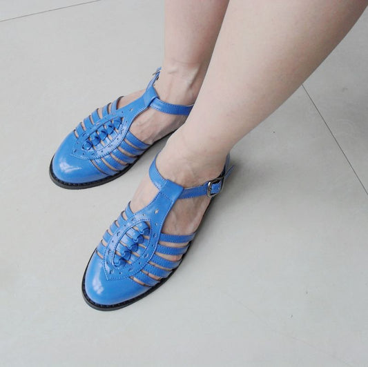 Women's Peacock Blue Roman Sandals - LiveTrendsX