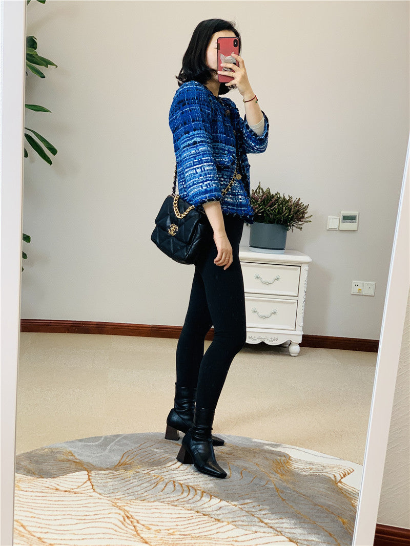 New blue tweed jackets suits