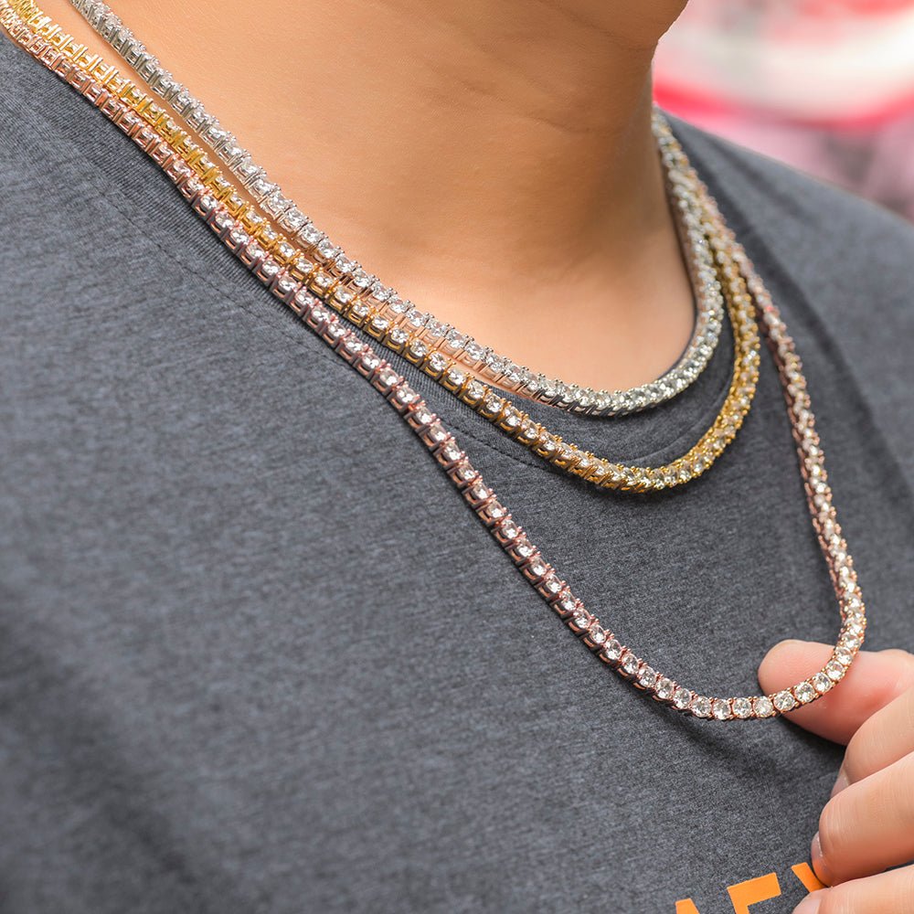 4mm Iced Out AAA Zircon Tennis Chain Dad Jewelry - LiveTrendsX
