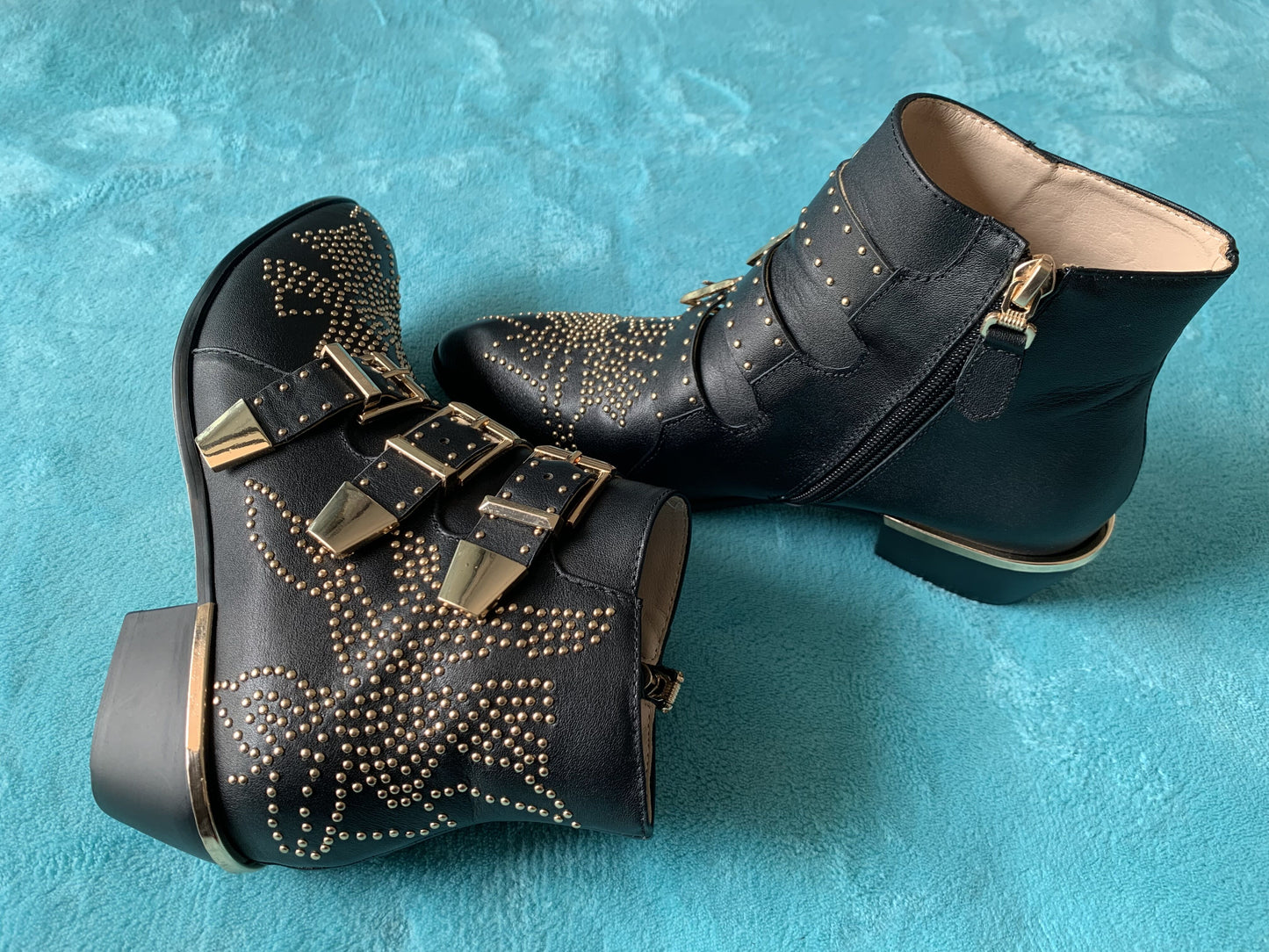 Ankle Boots Rivet Flower Susanna Studded Cowboy Boots