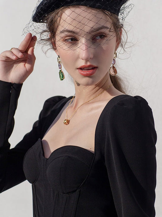 Black Design Sense Party Tube Top Dress - LiveTrendsX