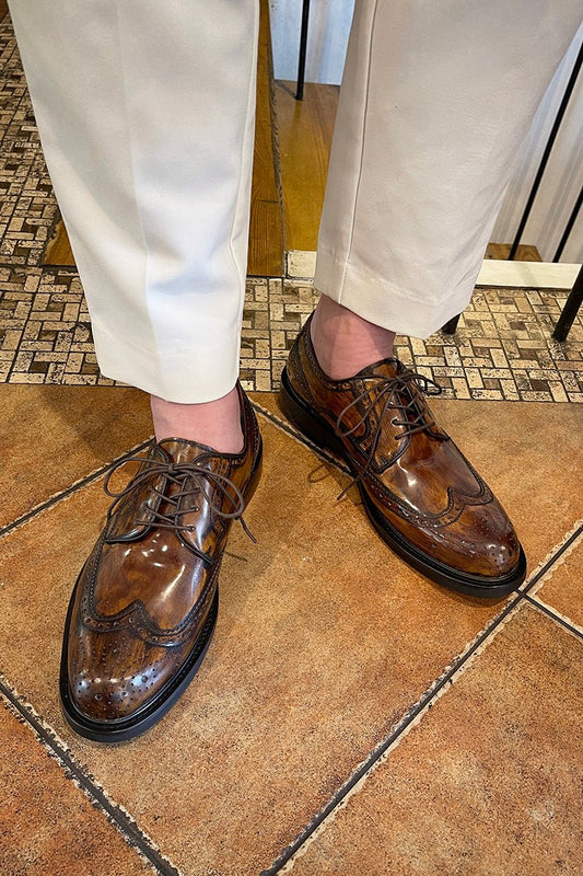 British retro handmade casual leather shoes - LiveTrendsX