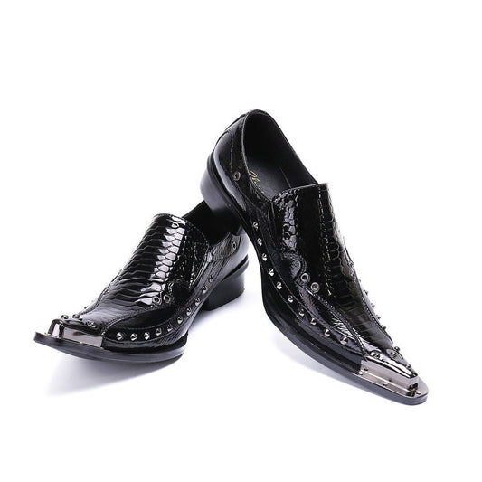 Business Style Rivets Men Dress Shoes Oxfords Flats Wedding Shoes - LiveTrendsX
