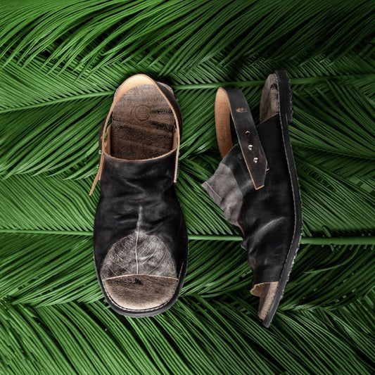 Custom cowhide slip - on sandals for men and women - LiveTrendsX