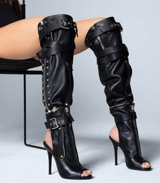 Detachable Gladiator Sandals Peep Toe Summer Boots - LiveTrendsX