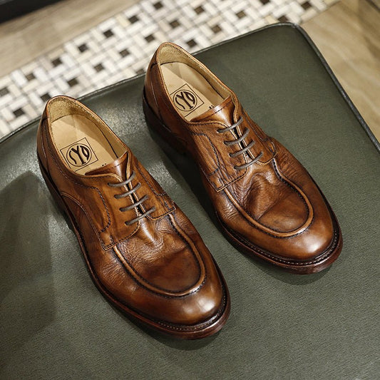 Handmade Leather Sole Vintage Casual Leather Shoes - LiveTrendsX