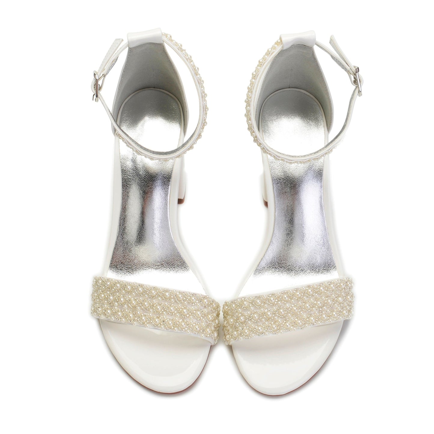 High Heels PU Pearls Wedding Sandals Shoe for Bride - LiveTrendsX