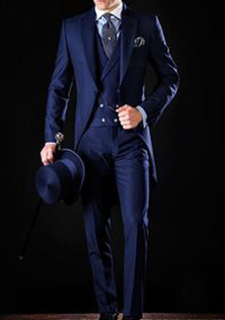 Italian Gentleman Style Wedding Suits Man Long tail - LiveTrendsX