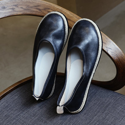 Men handmade stitched leather sole shoes - LiveTrendsX