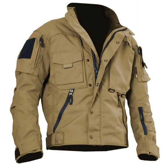 Men Military Waterproof Multi Pocket Cargo Windbreaker Coats - LiveTrendsX