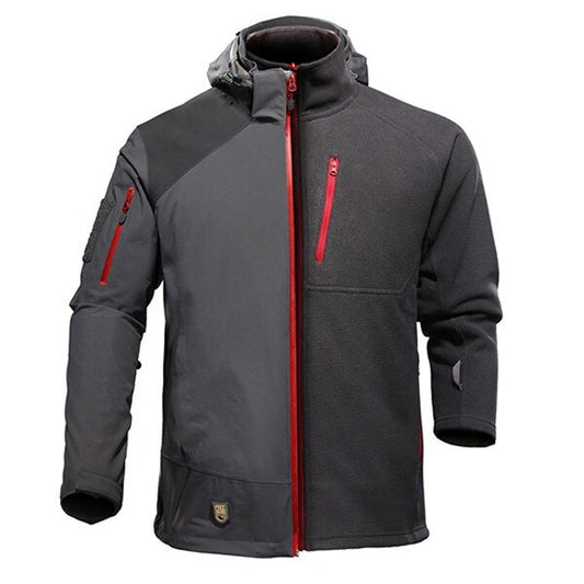 Men soft shell hooded cloth windproof warmth coat for camping hunting - LiveTrendsX