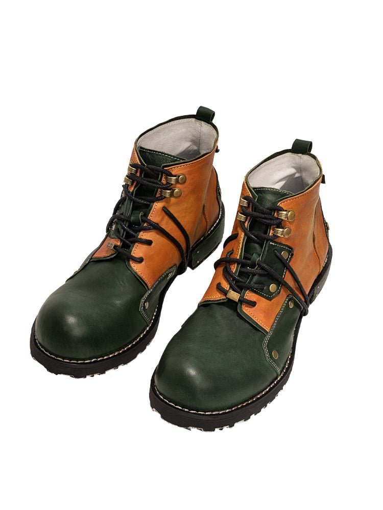 Men Splicing function deconstructed work boots - LiveTrendsX