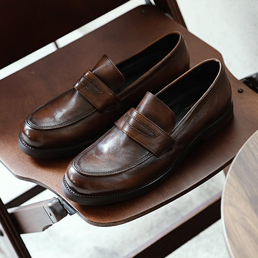 Men trendy breathable platform slip - on loafers - LiveTrendsX