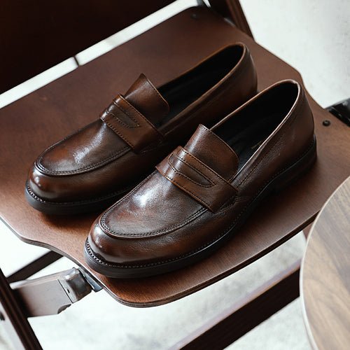 Men trendy breathable platform slip - on loafers - LiveTrendsX