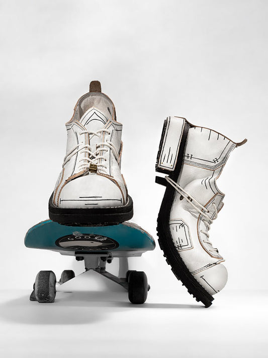 Men's and women's two - dimensional design leather shoes - LiveTrendsX