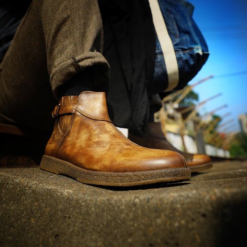 Men's high top leather chelsea boots - LiveTrendsX