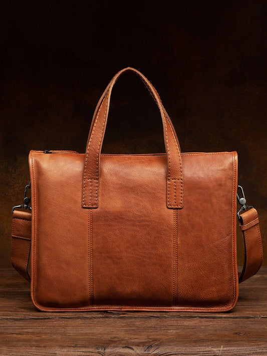 Men's leather handbag business leisure computer bag - LiveTrendsX