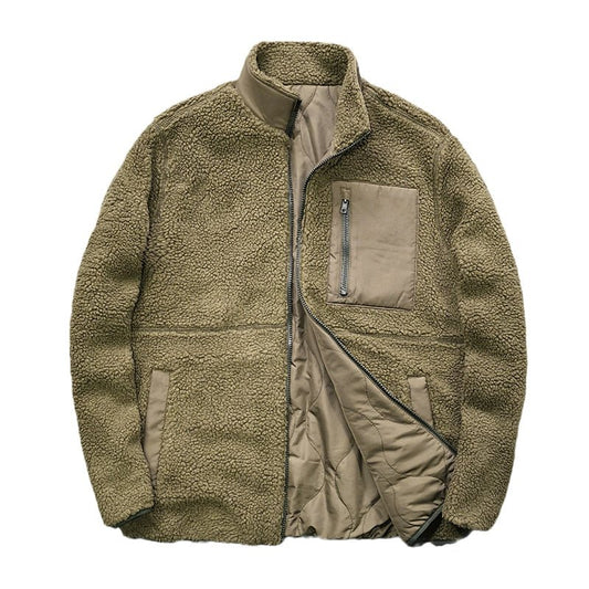 Men's Reversible Camouflage Thickened Cashmere Stand Collar Coat - LiveTrendsX