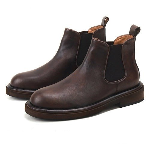 Men's thick sole heightening trendy breathable chelsea boots - LiveTrendsX