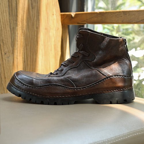 Men's trendy breathable thick bottom zipper ankle boots - LiveTrendsX