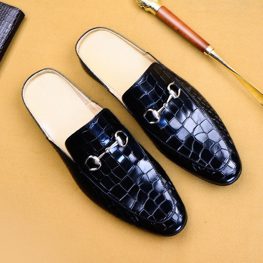 Office Genuine Crocodile Men Slippers - LiveTrendsX