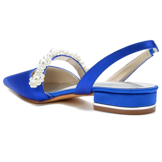 Pearls Strap Elegant Bridal Wedding Party Cocktail Shoes - LiveTrendsX