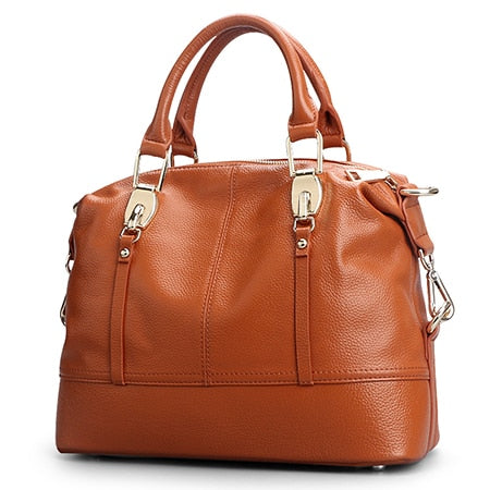 Women's Bags Genuine Leather Roomy Bowling Hand bag Full Grain Cowhide Handbags Ladies Fashion Purses for Commuting&Party - LiveTrendsX