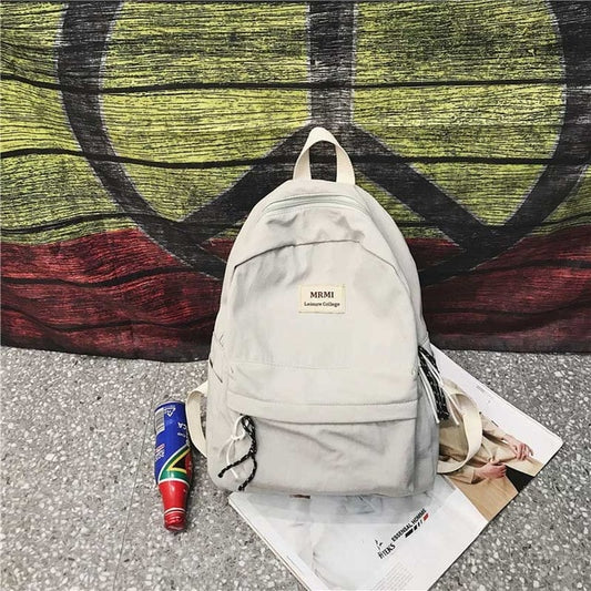 Solid color Women backpack Retro Fashion Waterproof Nylon Backpack School Bags For Teenagers Mochilas Travel Backpacks - LiveTrendsX