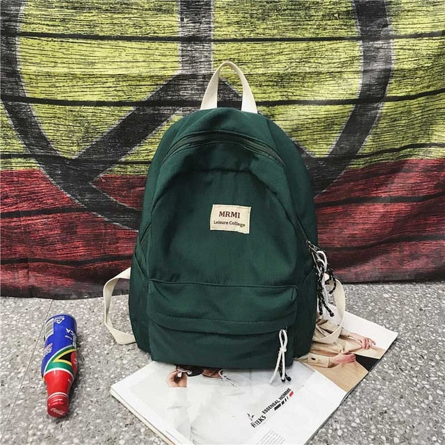 Solid color Women backpack Retro Fashion Waterproof Nylon Backpack School Bags For Teenagers Mochilas Travel Backpacks - LiveTrendsX