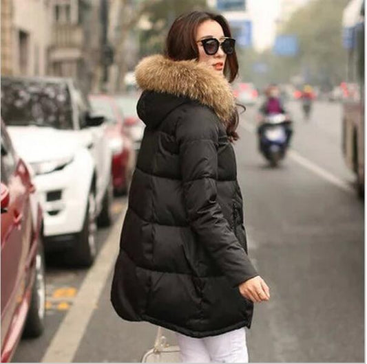 Coat Jacket Hooded Winter Jacket Women parkas 2019 New women's jacket fur collar Outerwear Female plus Size Winter coats 5XL - LiveTrendsX